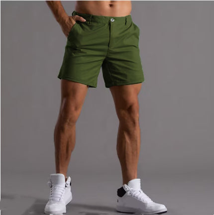 Men's Summer Linen Shorts with Pockets Army Green Men Shorts