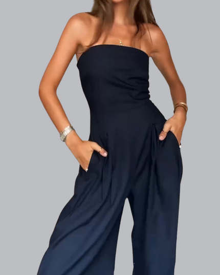 Matilde | Luxe Flow Jumpsuit Blue