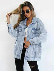 Oversized Denim Jacket Women – Olivia Trendy Jacket Women's Jacket
