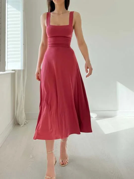Yara | Stylish Midi Dress Purple-Pink Dresses