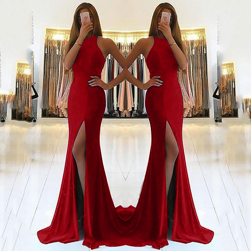 Elegant Long Evening Dress for Women – Formal Maxi Gown with Long Sleeves Dresses