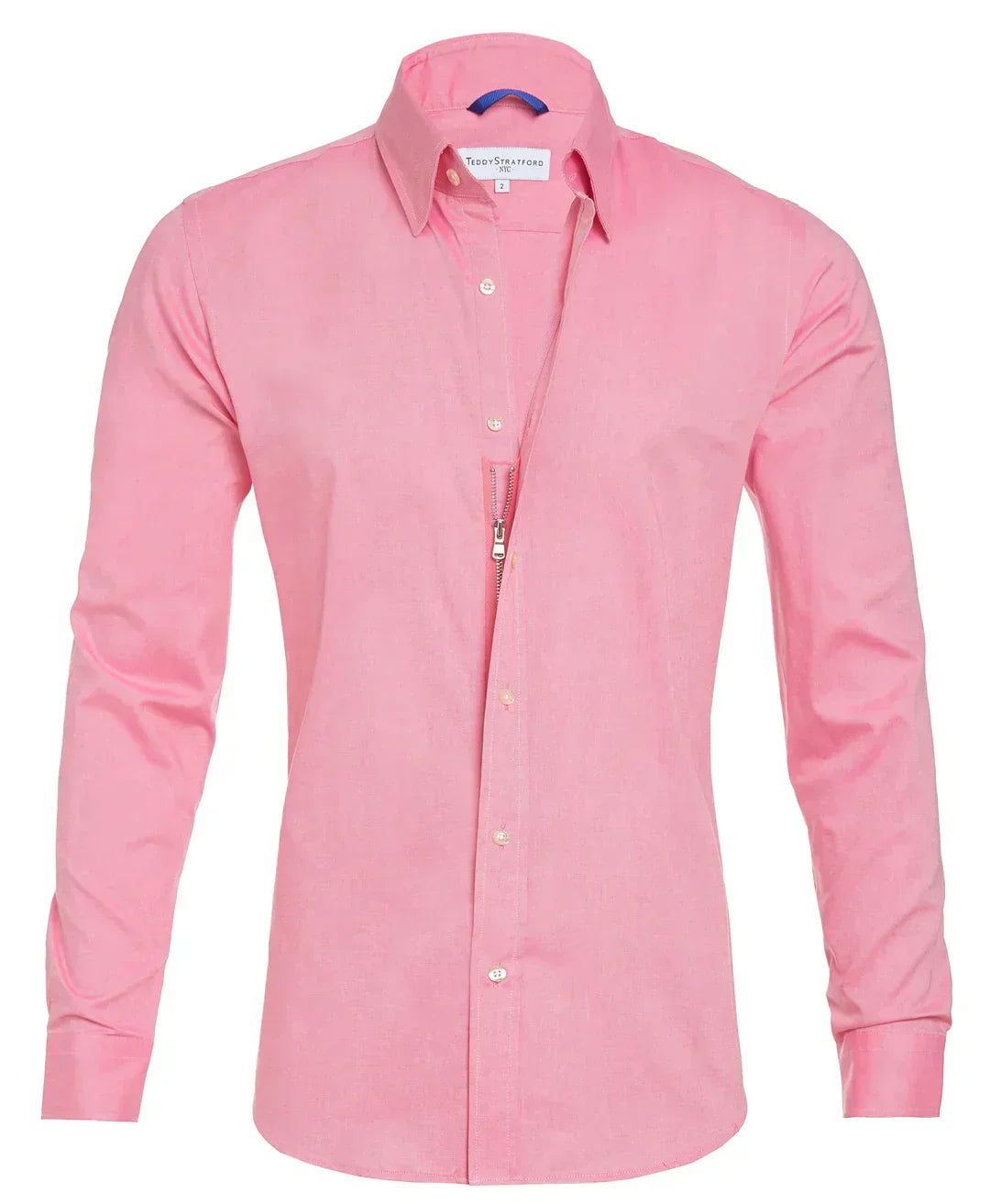 Men's Elite Stretch Zip-Up Shirt Red Men Shirts