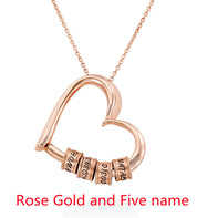 Custom Heart Name Necklace Rose Gold 1PC Necklace