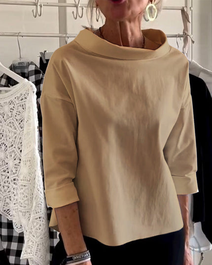 Elizabeth | Elegant Top Khaki Shirts & Tops