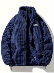 Wide Wale Corduroy Quilted Jacket Deep Ocean Jacket