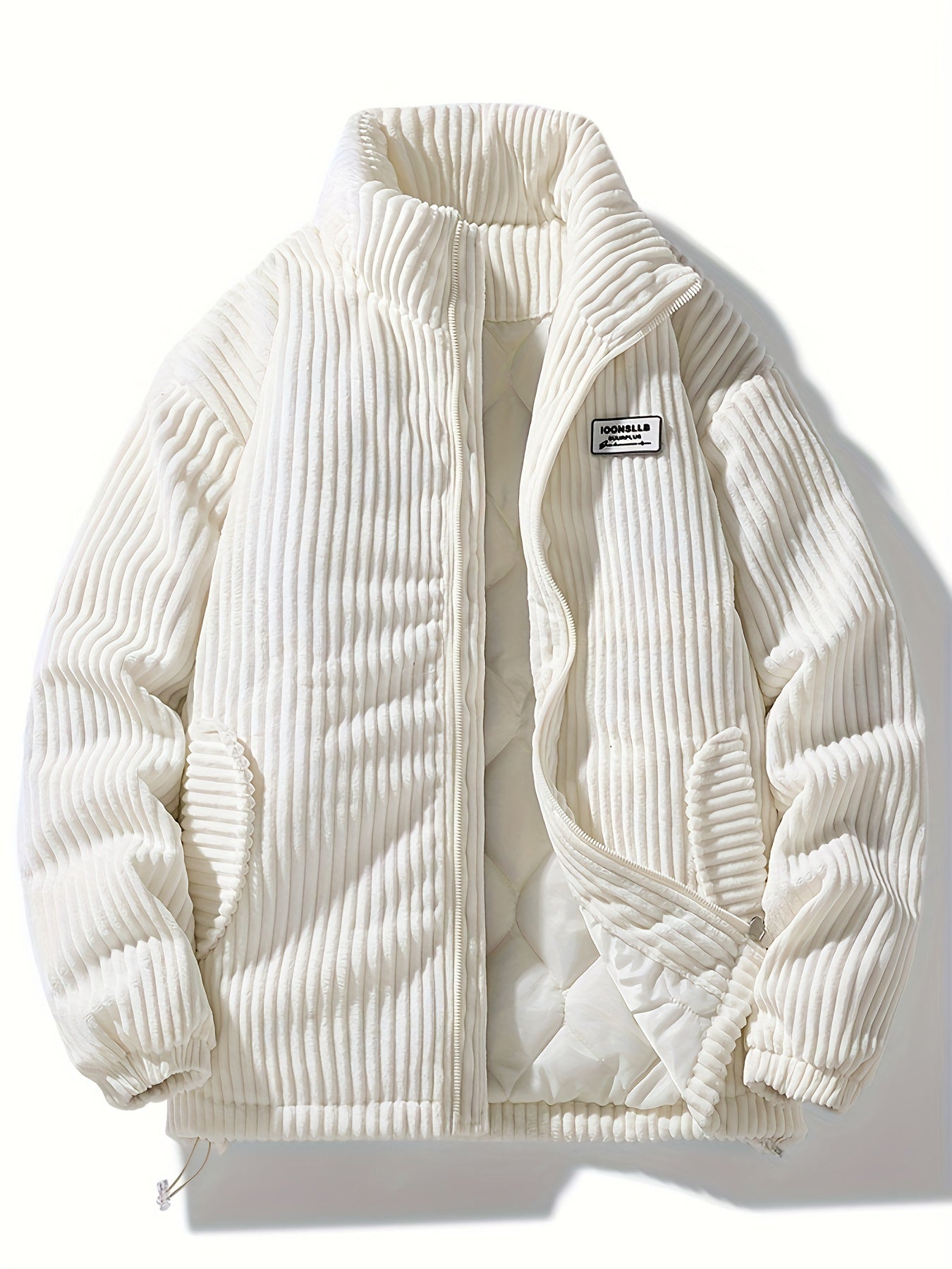 Wide Wale Corduroy Quilted Jacket Vanilla Jacket