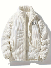 Wide Wale Corduroy Quilted Jacket Vanilla Jacket