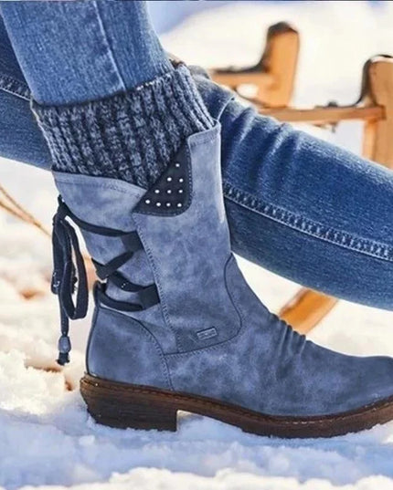 Julia | Wool Boots With Orthopedic Blue Boots