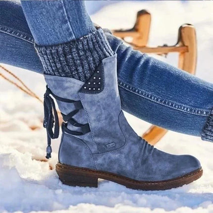 Julia | Wool Boots With Orthopedic Blue Boots