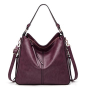 Zipper Bucket Messenger Bag Dark Purple One Size (34 cm (W) × 30 cm (H) × 13 cm (D) Bag