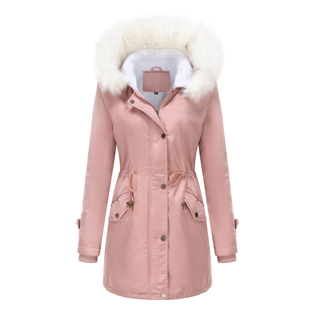 Women's Premium Winter Parka Coat Pink Winter Parka Coat
