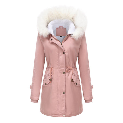 Women's Premium Winter Parka Coat Pink Winter Parka Coat