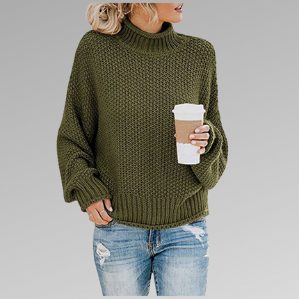 Lea - Lovely Knitted Sweater Green Pullover/Sweater