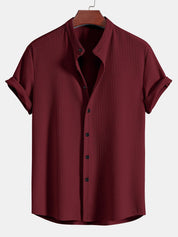 Callum | T-shirt with Shirt Look Bordeaux Shirts & Tops