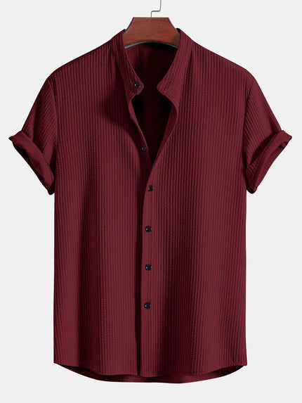 Callum | T-shirt with Shirt Look Bordeaux Shirts & Tops