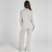 Women’s V‑Neck Long Sleeve Lounge Set Outfit Sets