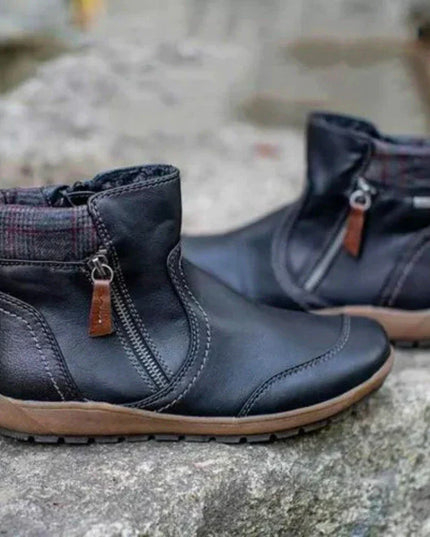 Premium Zipper Orthopedic Waterproof Boots Black AW/2