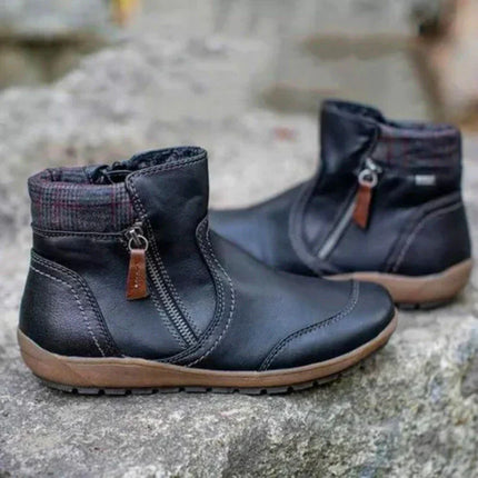 Premium Zipper Orthopedic Waterproof Boots Black AW/2