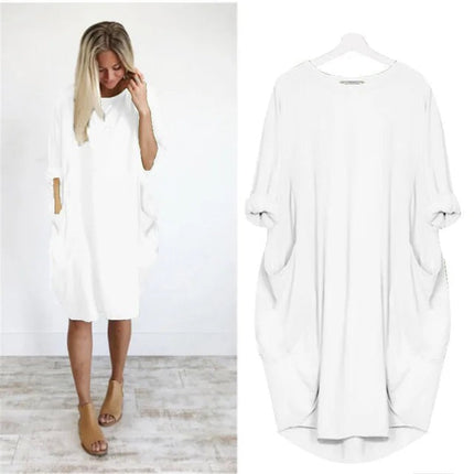 Luna™ - Comfortable and cute dress White Dress