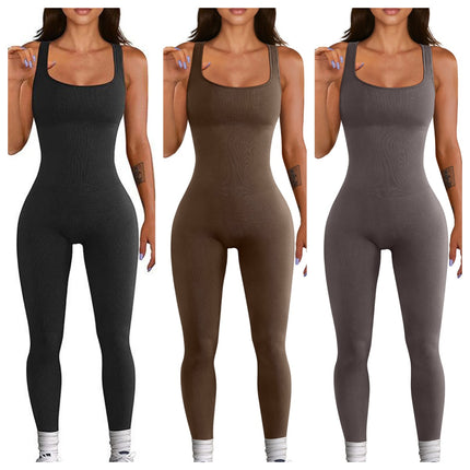 Women's Suspender Tank Top & Tights Set BlackGreyBeige Women's Tops