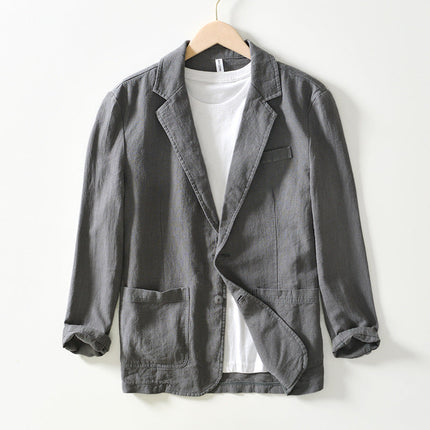 Mabry | Cotton Blazer Grey