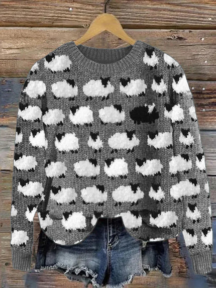 Martha - Stylish Sweater Gray Sweaters