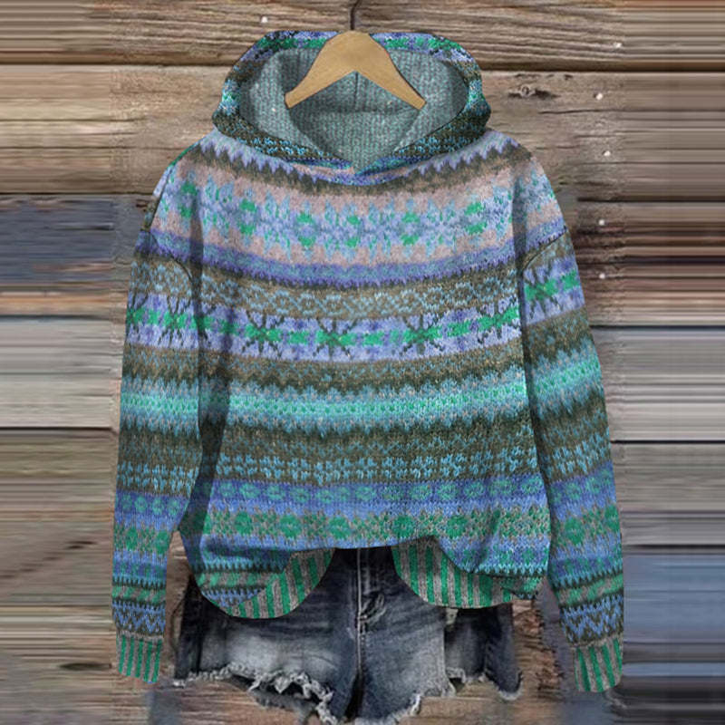 Avril Women's Norwegian-Style Sweater Blue Sweater
