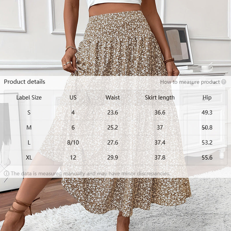 Women's Boho Floral Maxi Skirt Skirts