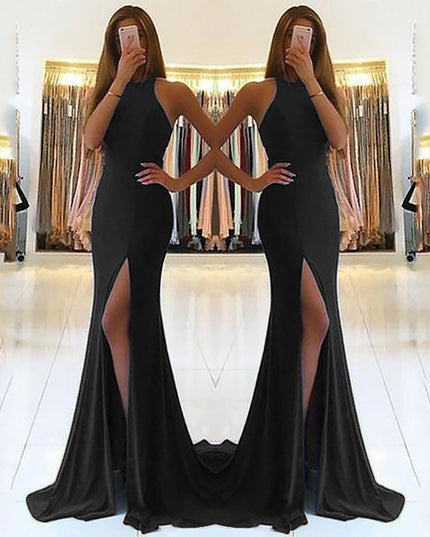 Elegant Long Evening Dress for Women – Formal Maxi Gown with Long Sleeves Dresses