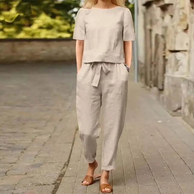 Ella™ | Airy Summer Spring Set Khaki