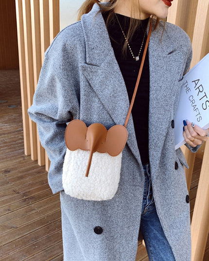 Cute Elephant Trunk Design Crossbody Shoulder Bag Bag