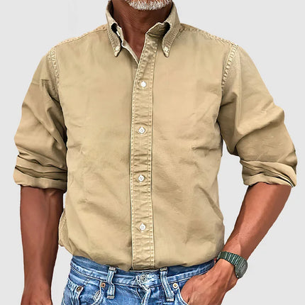 Adam | Long-Sleeved Shirt Khaki