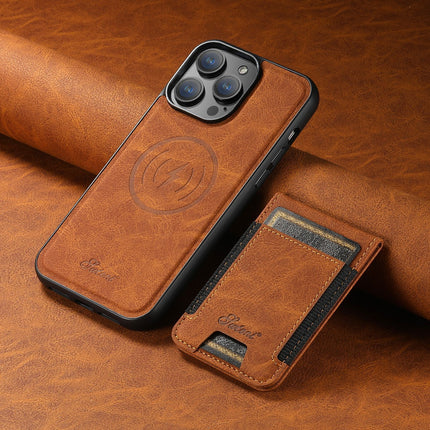 Luxury Leather Phone Case with Card Holder Khaki Phone Case