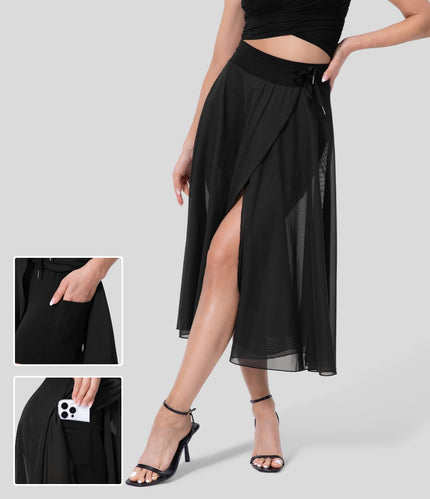 Livan | High Waisted 2-in-1 Skirt Black Skirts - woman - mid