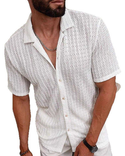 Men's Slim Fit Short Sleeve Casual Shirt Shirts