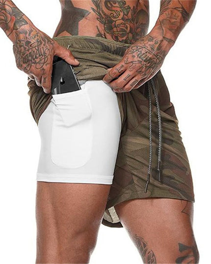 Pocket Compression Shorts Army Green Shorts