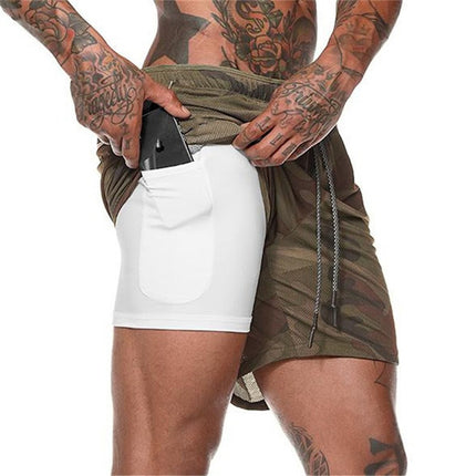 Pocket Compression Shorts Army Green Shorts