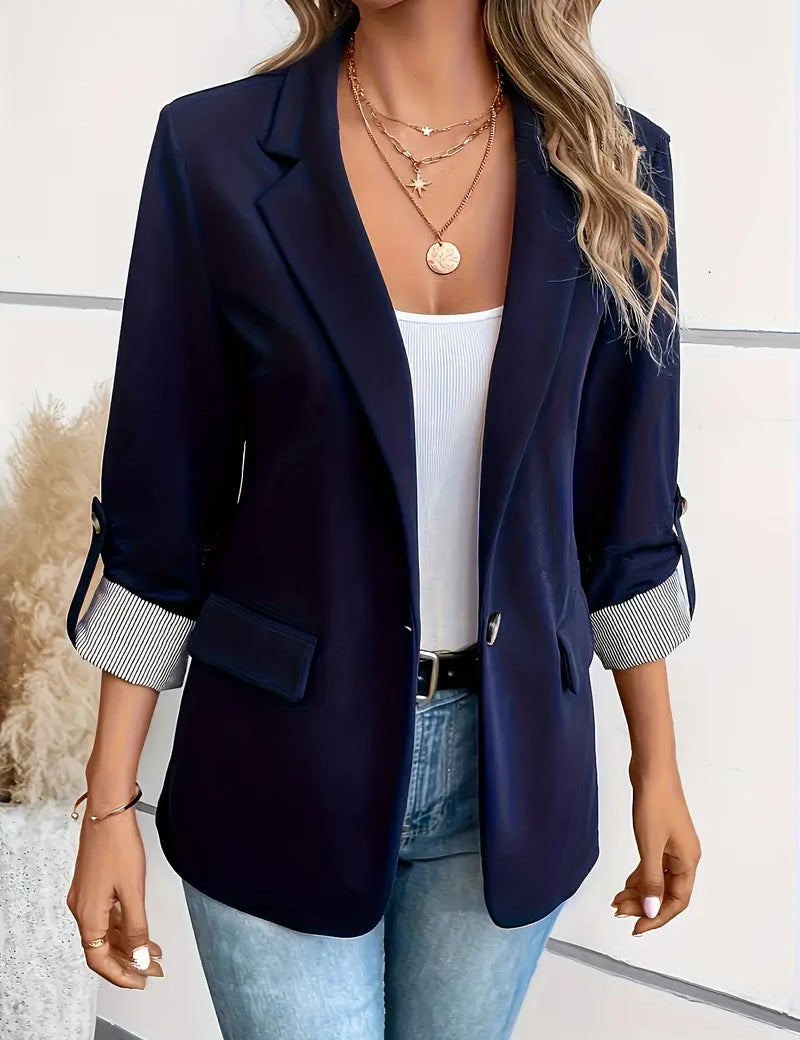 Jennifer | Elegant Blazer Navy Blue Elegant Blazer