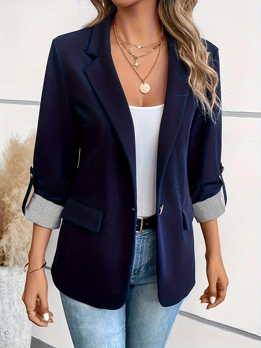 Jennifer | Elegant Blazer Navy Blue Elegant Blazer