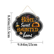 Halloween Wood Grain Doorplate Decor Wansheng HOME Doorplate Halloween Decorations