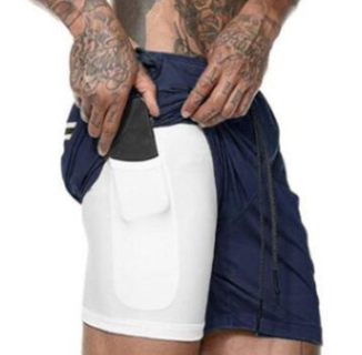 Pocket Compression Shorts Navy Blue Shorts