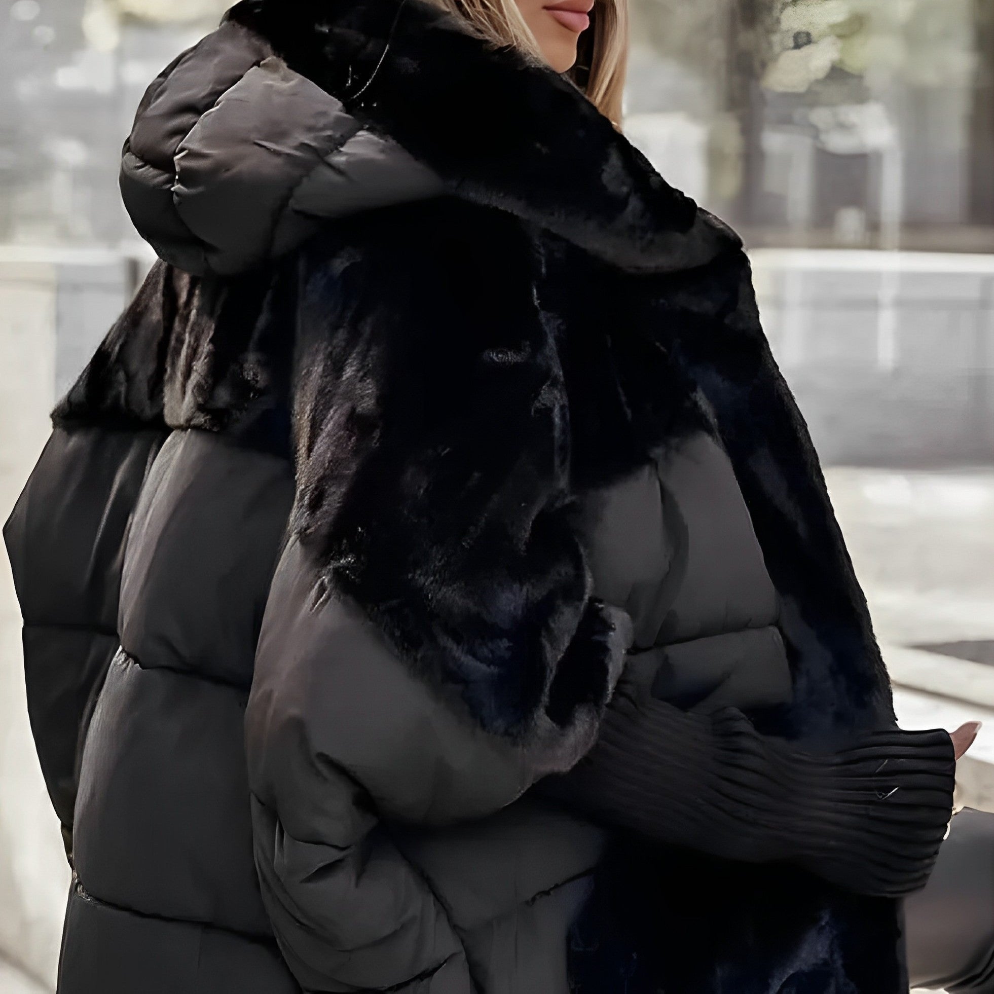 Winter Comfort Hooded Down Jacket Black Jackets