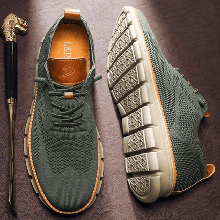 Edward - Urban Trainers Olive Green Shoes