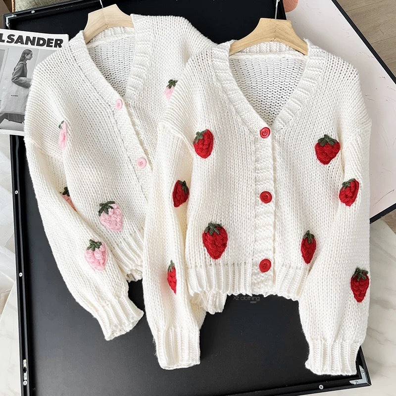 Soft Knit V-Neck Button Cardigan – Lightweight, Skin-Friendly Women's Sweater Cardigan