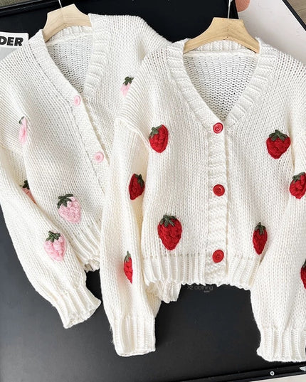 Soft Knit V-Neck Button Cardigan – Lightweight, Skin-Friendly Women's Sweater Cardigan