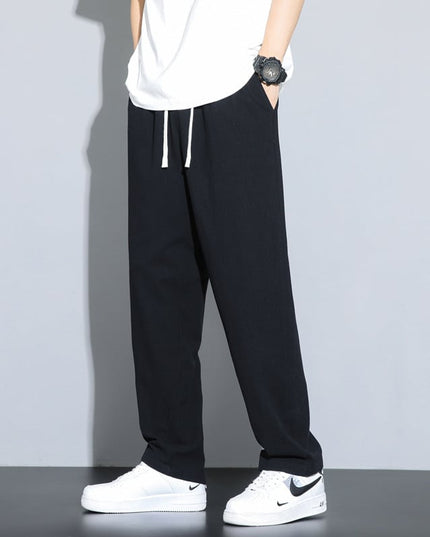 Paul | Casual linen trousers for men Black Pants