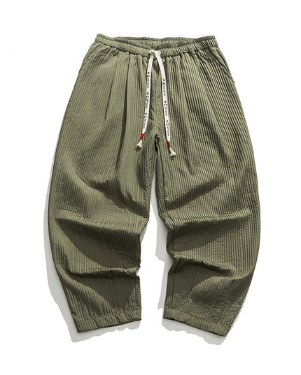 Men's Casual Loose Fit Straight-Leg Trousers Trousers