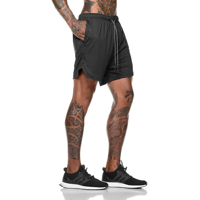 Men's 2‑in‑1 Quick‑Dry Running Shorts with Phone Pocket Shorts