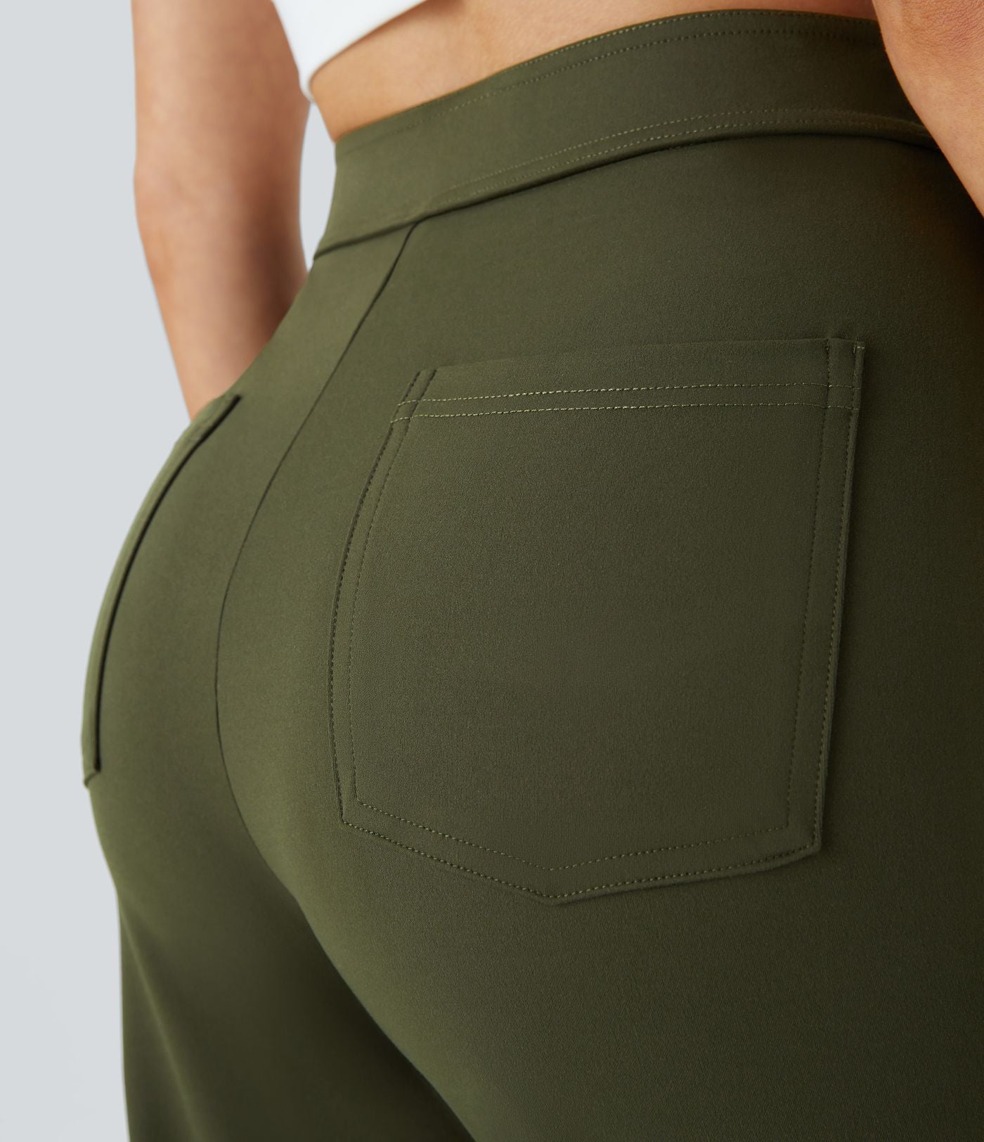 Jade | Elastic pants with high Waist Trousers