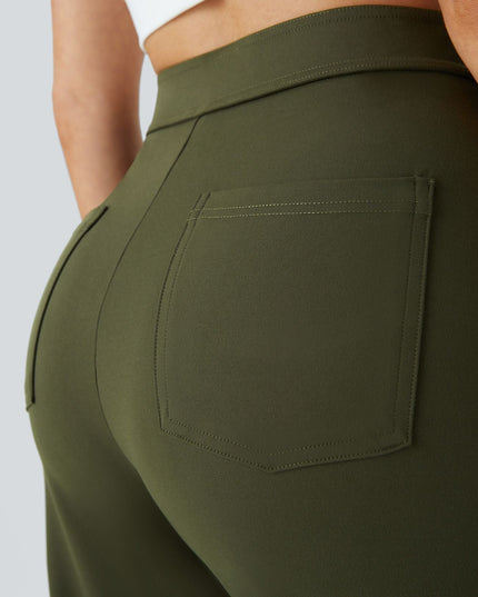Jade | Elastic pants with high Waist Trousers